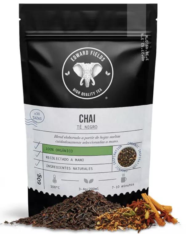 Edward Fields Tea Thé Noir Chai Latte Bio Vrac 60 gr