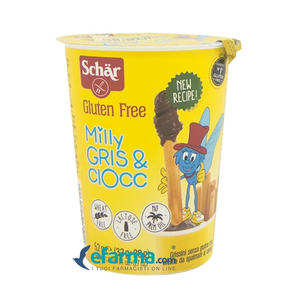 Schar Milly Gris & Ciocc Grissini Senza Glutine con Crema da Spalmare al Cacao 52 g