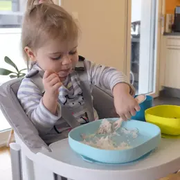 Béaba Coffret Repas Silicone 4 pièces Bleu