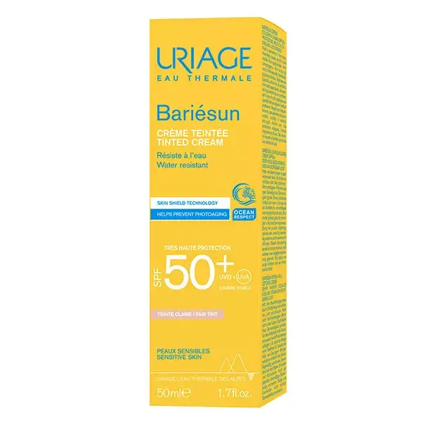 Uriage Bariésun Crème Solaire Visage Teinte Dorée SPF50+ 50ml