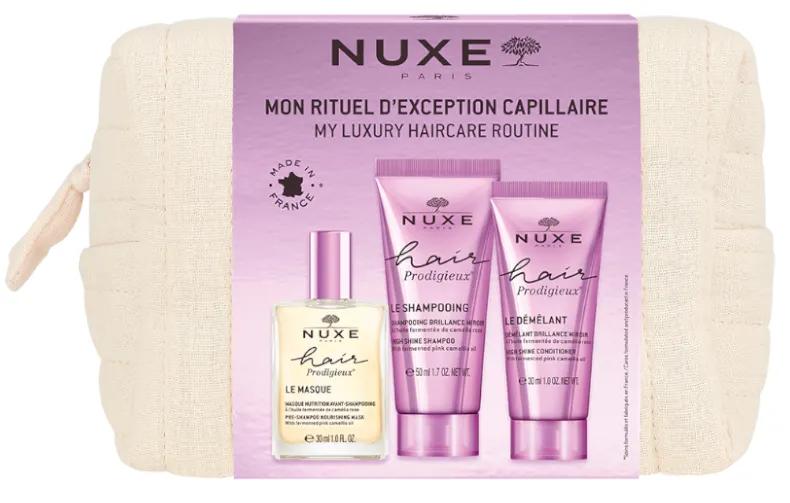Nuxe Hair Prodigieux Sublime Shine Shampoo 50 ml + Pre-Shampoo Mask 30 ml + Conditioner 30 ml