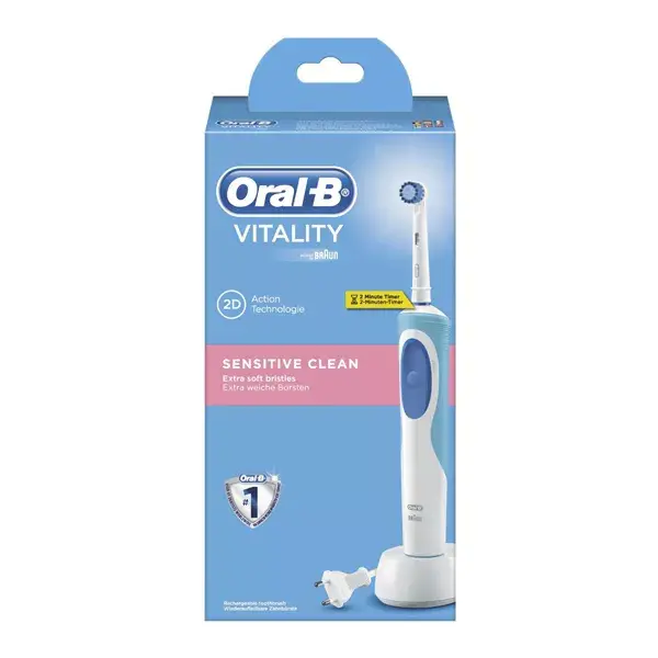 Oral b spazzola spazzolino da denti elettrico vitalità sensibile pulita