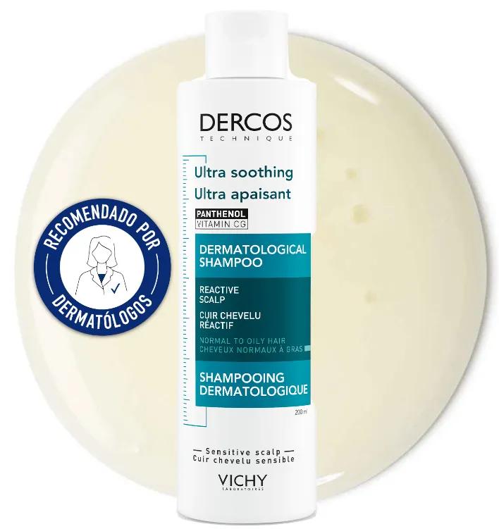 Vichy Dercos Shampooing Ultra-Apaisant Cheveux Normaux à Gras 200 ml