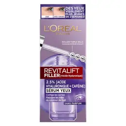 L'Oréal Paris Revitalift Filler Sérum Yeux à l'Acide Hyaluronique et à la Caféine 20ml