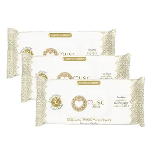 Salviettine Intime Profumate al Muschio Monoï Orientale Confezione da 3 x 30 Salviettine