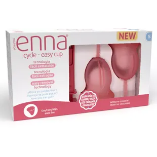 Enna Easy Menstruationstasse Größe S 2 Einheiten + Sterilisator + Applikator