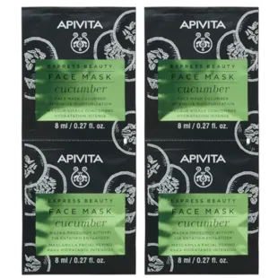 Apivita Express Beauty Intensive feuchtigkeitsspendende Gesichtsmaske mit Gurke 4 Einheiten