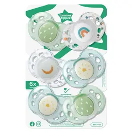 Tommee Tippee Sucette Nuit Phosphorescente 18-36m 6 unités