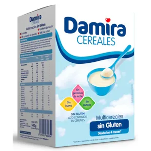 Damira Multi-Cereal Cereal Cereal Gluten Free FOS 4m+ 500g