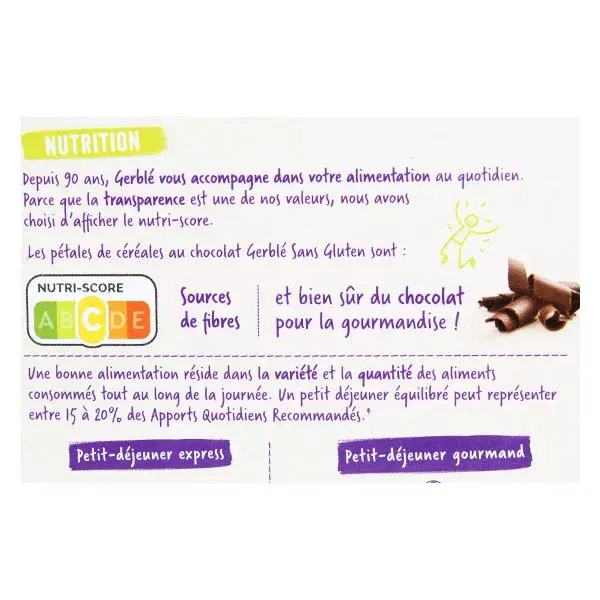 Gerblé Sans Gluten Pétales Céréales Chocolat 300g