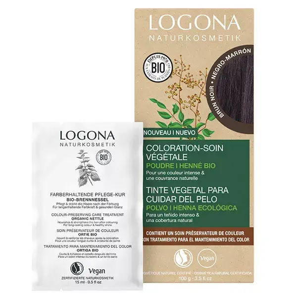 Logona Coloration-soin brun noir 100g