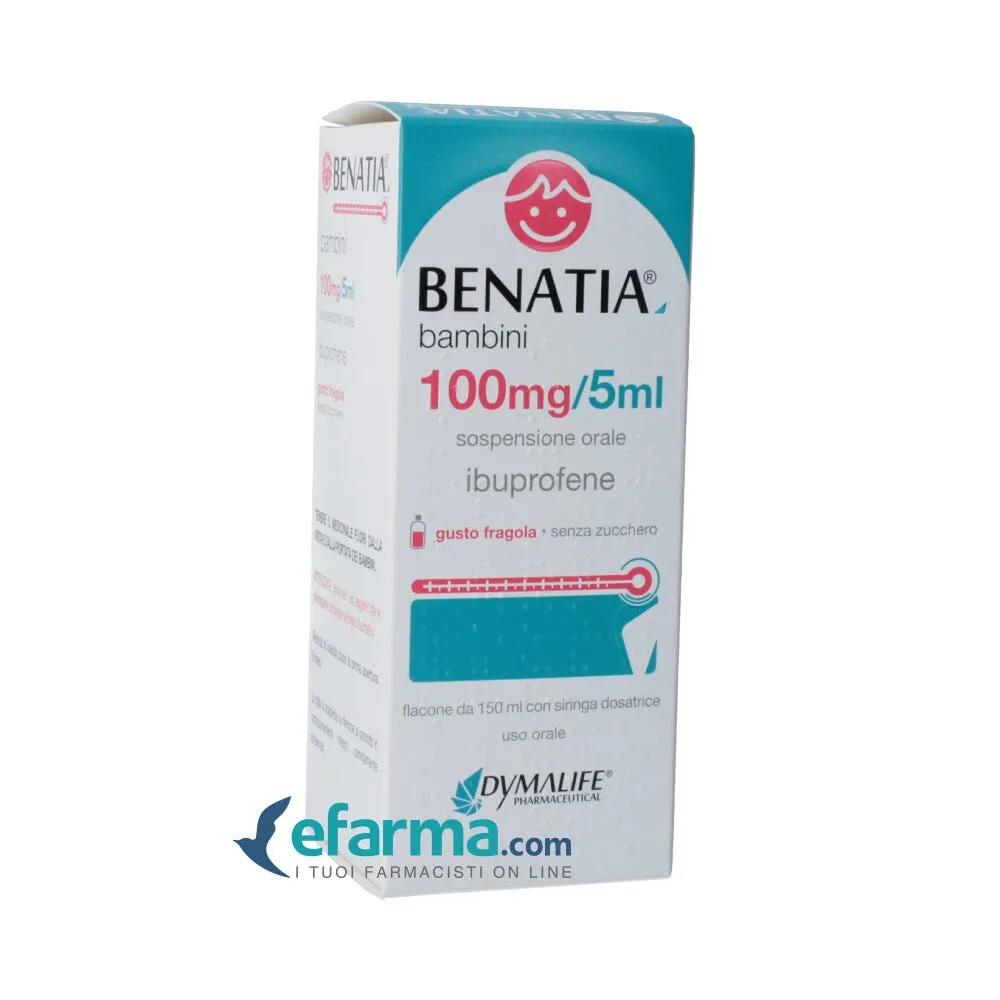 Benatia Bambini Sospensione Orale 100 mg/5 ml Gusto Fragola Senza Zucchero 150 ml