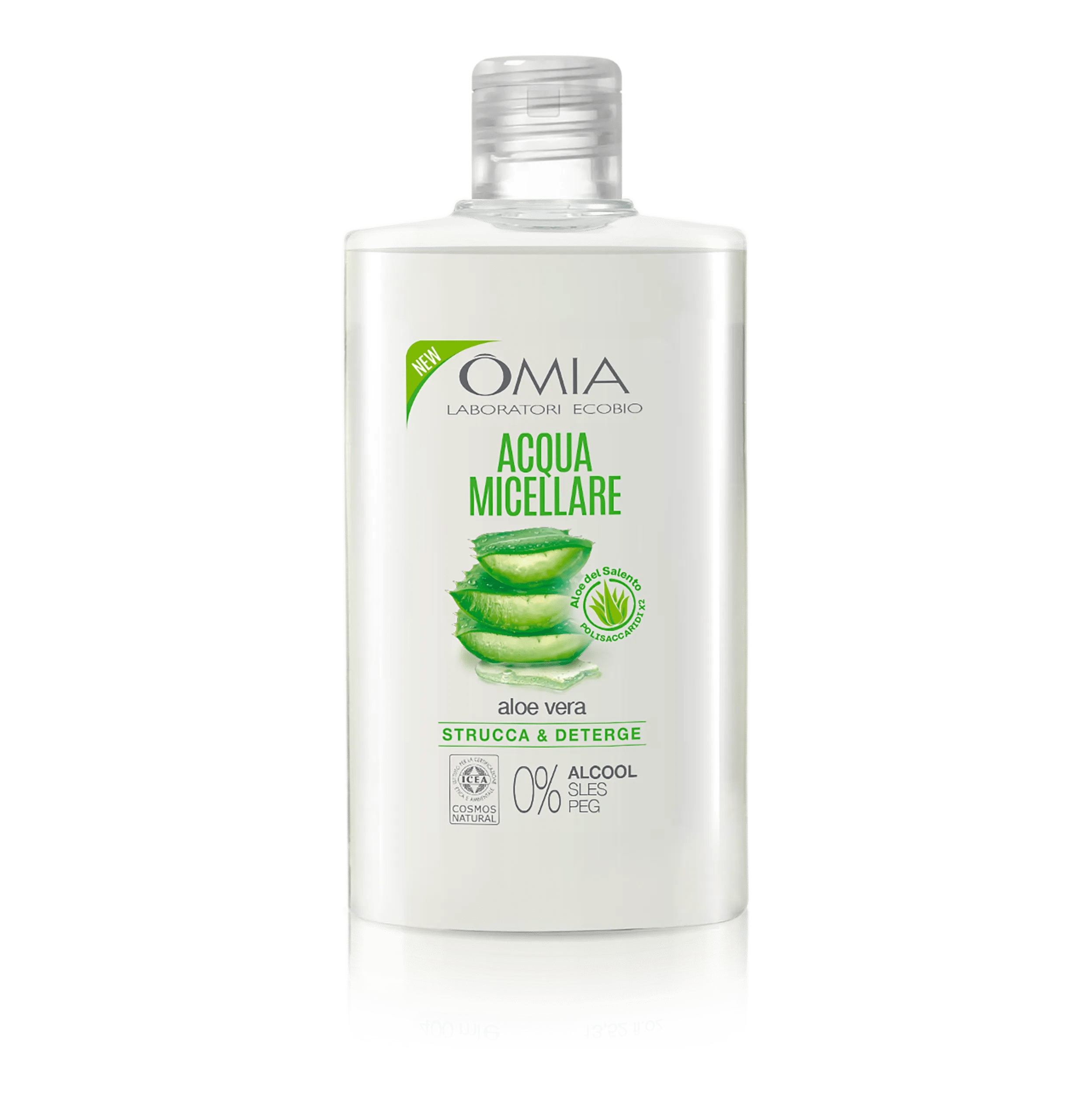 Omia Skincare Acqua Micellare Struccante e Detergente con Aloe del Salento 400 ml