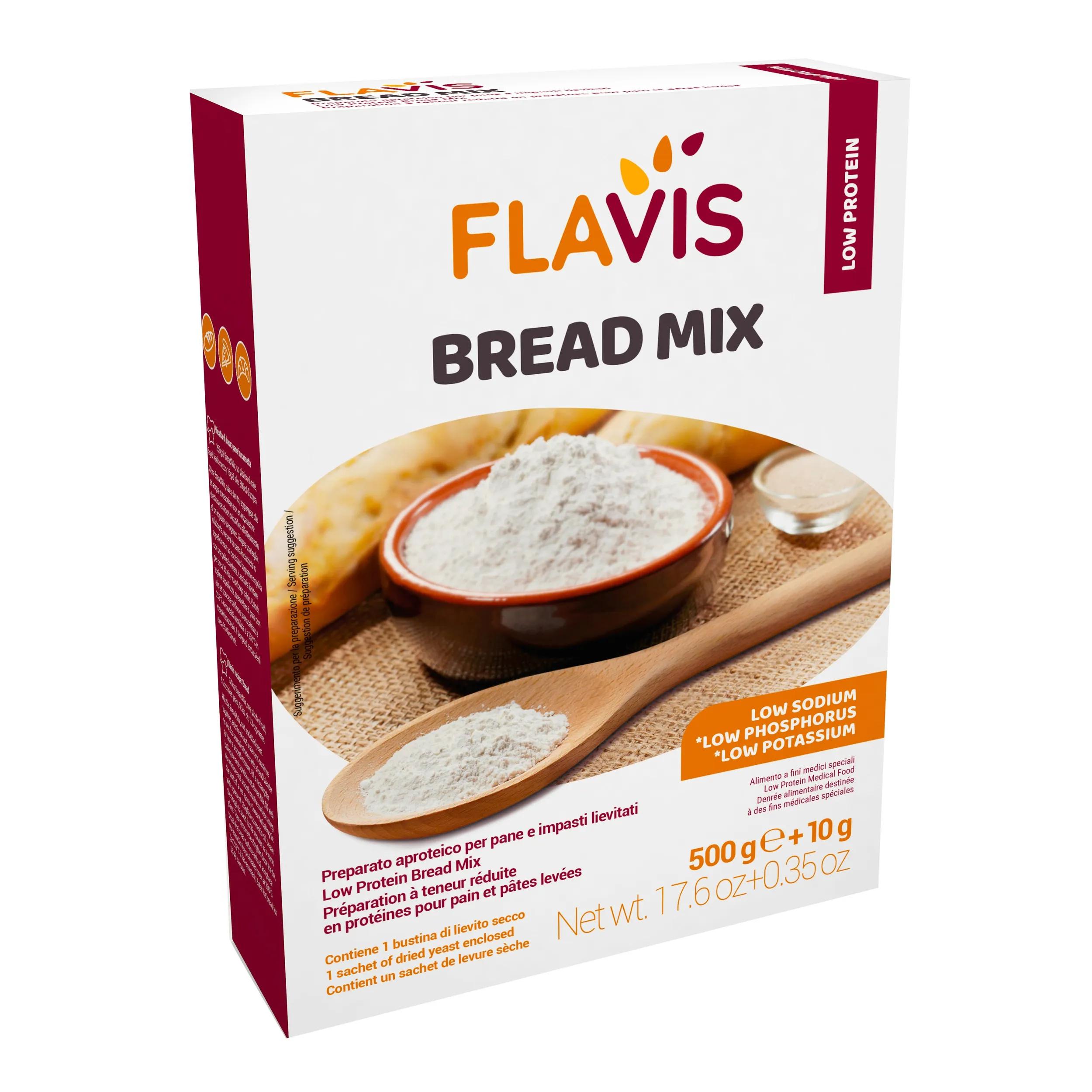 Mevalia Flavis Bread Mix Preparato Aproteico per Pane e Impasti Lievitati 500 g