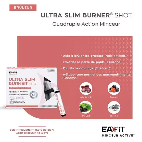 Eafit Ultra Slim Burner Shot Quadruple Action Slimming 14 Single Doses