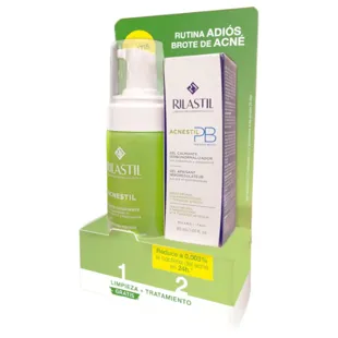 Rilastil Acnestil PB Talgregulierendes Gel-Serum 30 ml + Reinigungsmousse 165 ml