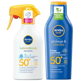Nivea Sun Spray for Babies and Children SPF 50+ 270 ml + Moisturizing Milk SPF 50+ 400 ml