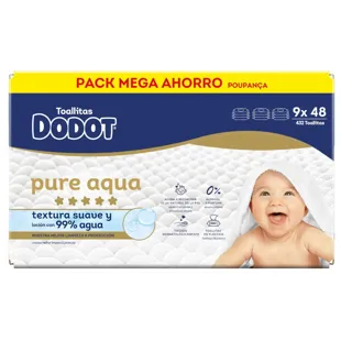 Dodot Pure Aqua Touch Wipes 432 units