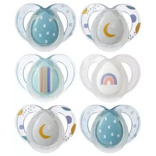 Tommee Tippee Chupete Noche Pastel Azul 6-18m 6 uds
