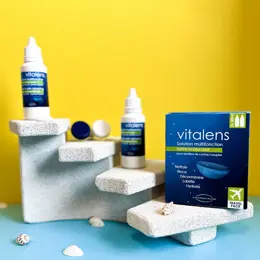 Vitalens Travel Pack Solution pour Lentilles de Contact Souples Lot de 2 x 50ml