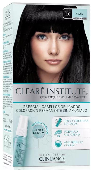 Cleare Institute Colour Clinuance CCheiroação Permanente Clinuance Permanente Cabelos delicados 10 Preto