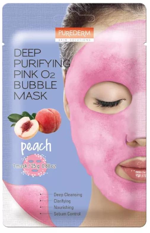 Purederm Máscara de bolha rosa O2 purificante profunda 1ud