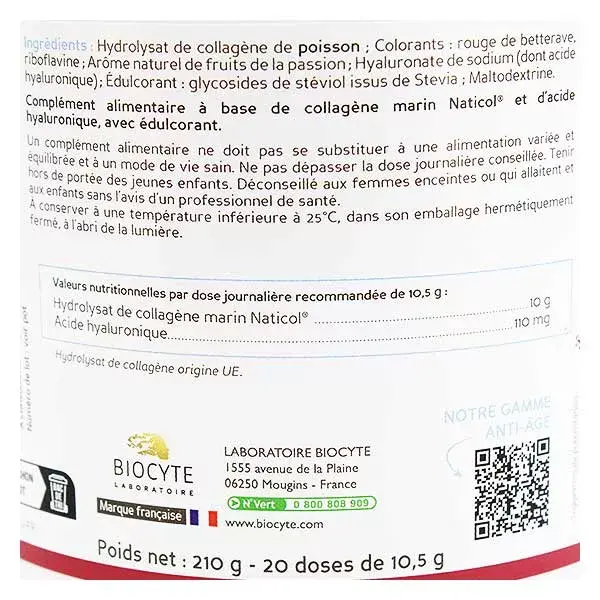 Biocyte Collagen Max 10g Marin Goût Passion 210g
