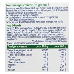 Hipp Bio Mon Dîner Bonne Nuit Assiette Conchiglie Petits Légumes +18m 260g