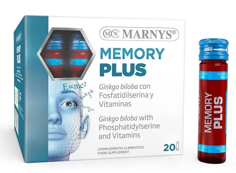Marnys Memory Plus gingko+Fosfatidilserina+Vitaminas 20 Frascos de 10ml