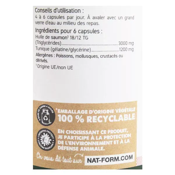 Nat & Form Original Huile Saumon 200 capsules
