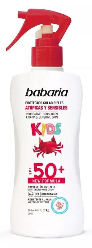 Babaria Spray Protector Solar Infantil SPF50+ Piel Atópica o Sensible 200 ml