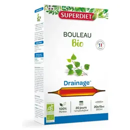 Superdiet Bouleau Bio 20 ampoules