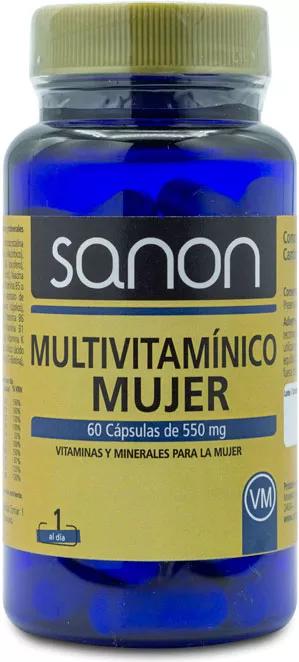Sanon Multivitamines Femme 60 Gélules de 550 mg