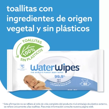 WaterWipes Toallitas Puras Pack de 4 + 1 gratis