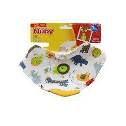 Nuby Bavoir Avec Coin de Dentition Motifs Animaux Savane +3 mois