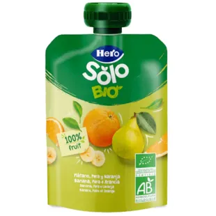 Hero Solo Bio Banana, Pêra e Laranja Saco +6m 100 gr