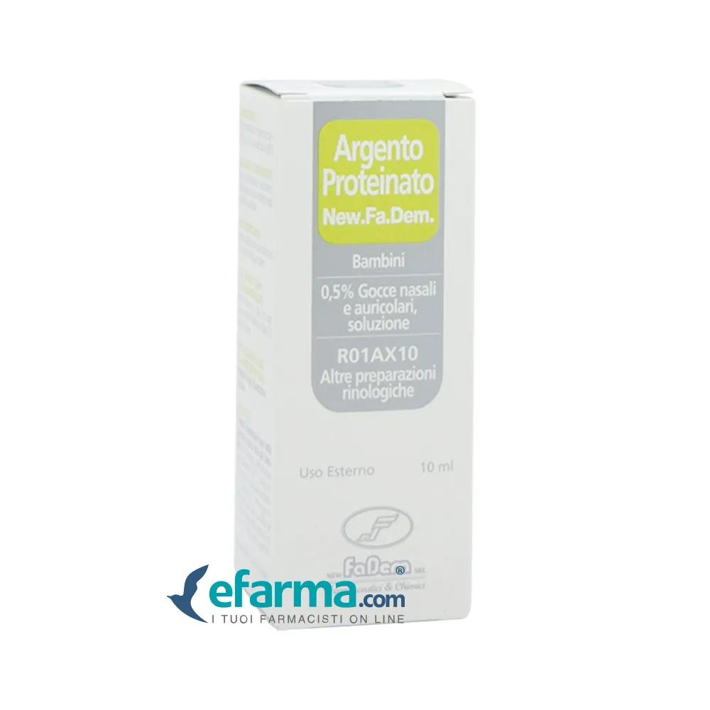 Argento Proteinato New Fadem  0,5% Gocce Nasali e Auricolari Bambini 10 ml