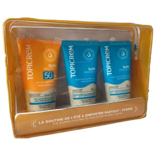 Topicrem Sun Protect Leche SPF50+ 50 ml + Aftersun 50 ml + Gel Ducha 50 ml