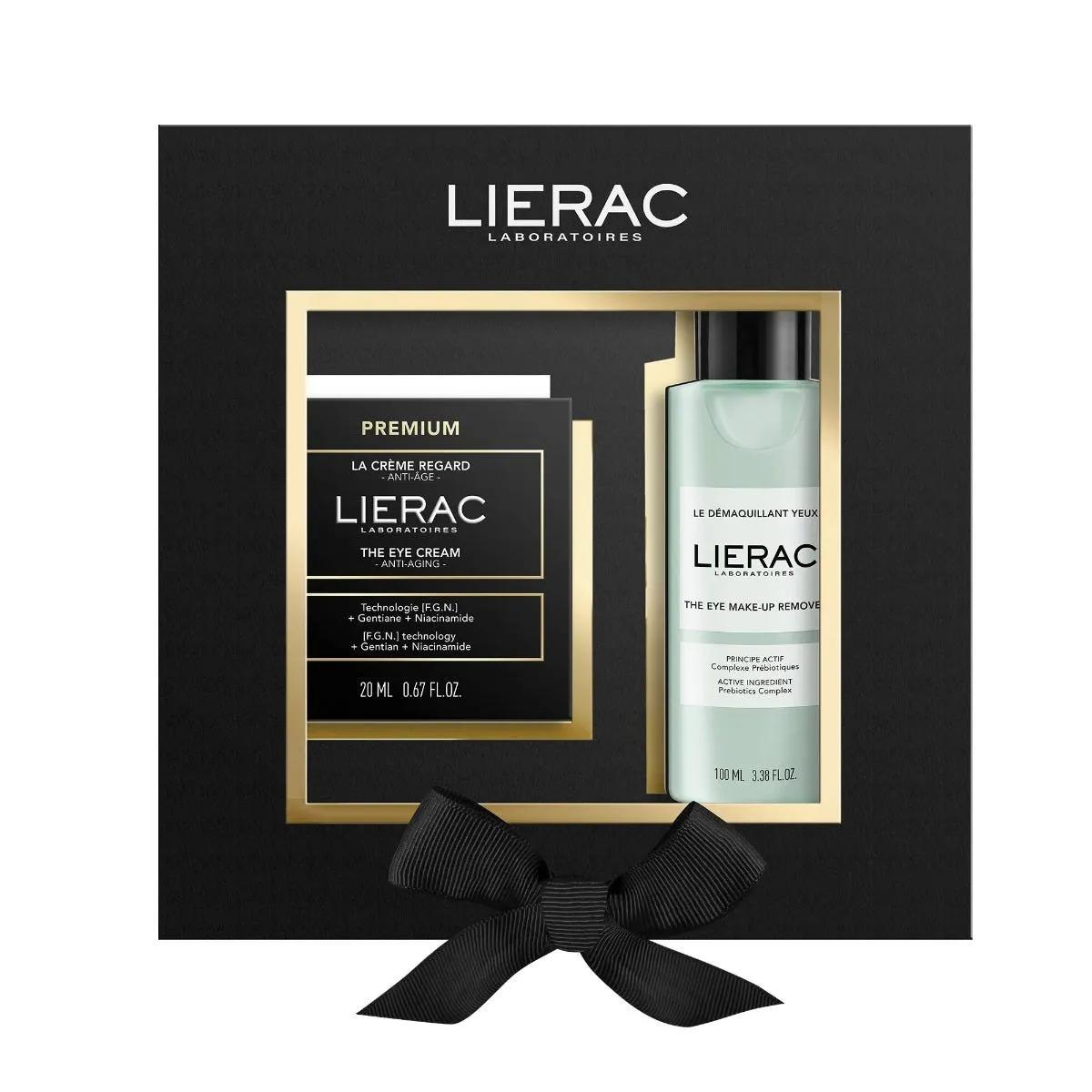 Lierac Cofanetto Natale Premium con Crema Occhi 20 ml + Struccante Occhi Bifasico 100 ml