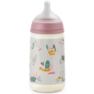 Suavinex Biberon Anti-Colic Débit Moyen Tétine Physiologique SX Pro Walk Rose +3m 270 ml
