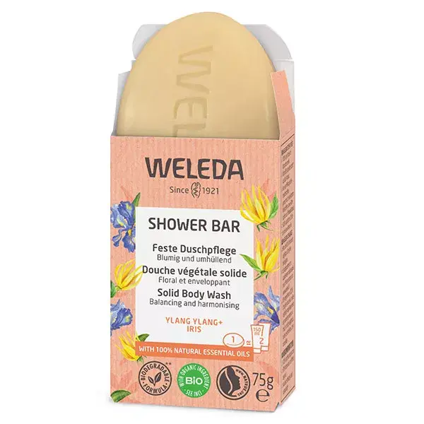 Weleda Shower Bar Douche Végétale Solide Ylang Ylang & Iris Bio 75g