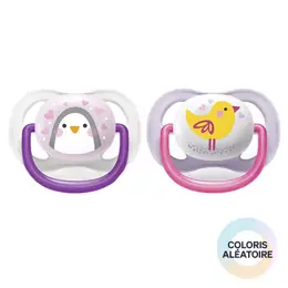 Avent Sucette Ultra Air 0-6m Mixte Animaux Lot de 2