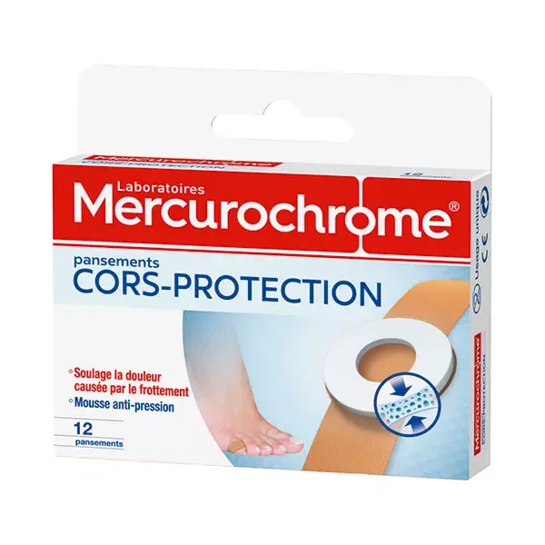 Mercurochrome Protective Corn Dressings, box of 12