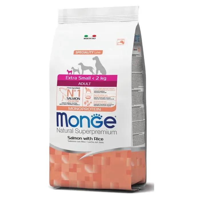 Monge Salmone E Riso Cibo Secco Per Cani Adulti Taglia Molto Piccola Sacco 800G