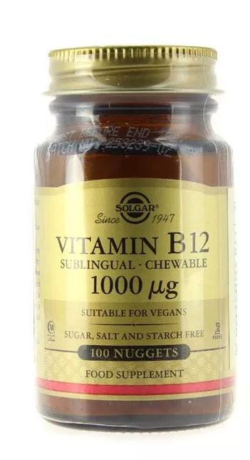 Solgar Vitamina B12 1000 mcg (Cianocobalamina) 100 comprimidos