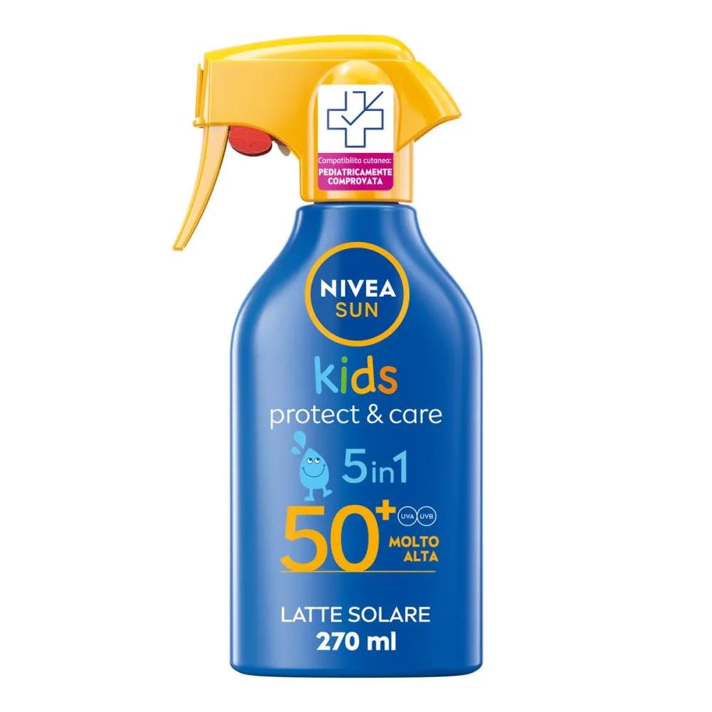 Nivea Sun Spray Solare Kids Protect&Care SPF50+ Crema Per Bambini Waterproof 270 ml