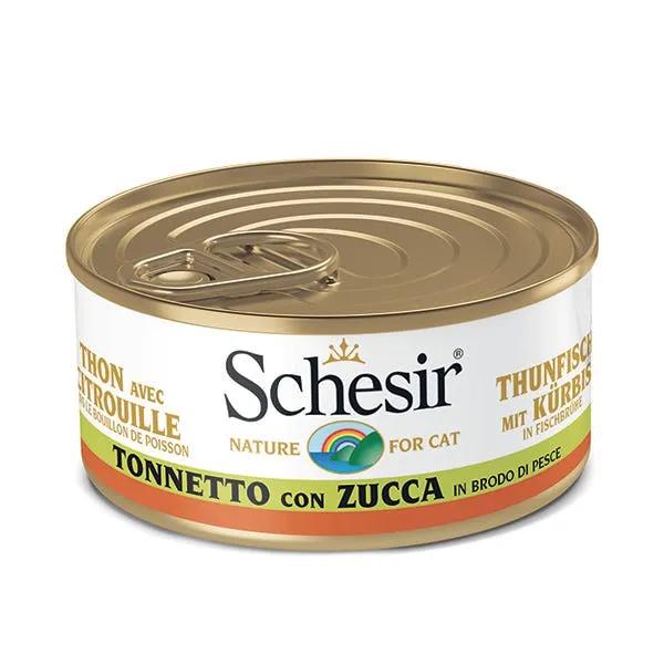 Schesir Tonnetto Con Zucca Lattina Cibo Umido Gatto Adulto 70G