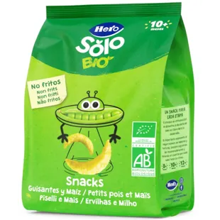 Snack Hero Solo Bio Ervilhas e Milho Biológico +10m 40 gr