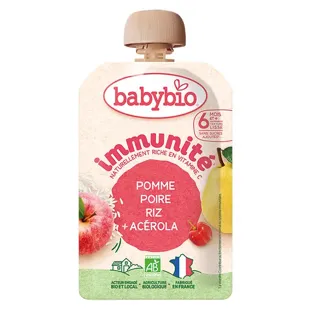 Babybio Mela Pera Riso Acerola - Immunity - 100g