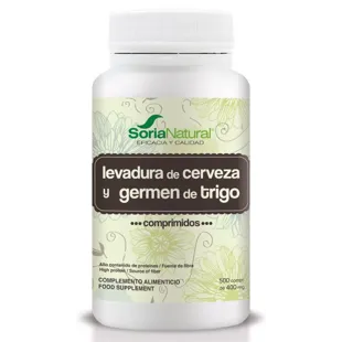 Soria Natural Wheat Germ-Beer Yeast 500 Tablets